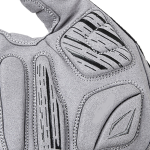 Gants de cyclisme à doigts entiers, respirants, antidérapants, en nylon, pour course en plein air, unisexes, fermeture à boucle et crochet, Orange, gris - Product Image 4