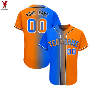 Venta al por mayor de alta calidad personalizado bordado béisbol Jersey Unisex ropa deportiva en blanco camisa con sublimación características logotipo personalizado - Product Image 4