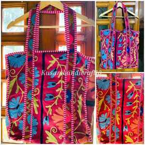 Suzani Embroidered Shoulder <b>Bag</b> Purse <b>Ladies</b> Wholesale Export Cotton Kantha Jhola <b>Bag</b> Sling Shoulder <b>Bag</b> for Women - Product Image 2