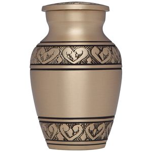 Elegante Urna Funeraria de Latón Dorado Laurel para Cenizas Humanas, Urna Decorativa de Tamaño Recuerdo, Artículos Funerarios, Mini Urna - Product Image 5