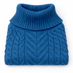 เสื้อสเวตเตอร์สุนัขถักลายเคเบิลสีเขียวอมฟ้า นุ่ม อุ่น สวมใส่สบาย เหมาะสำหรับสุนัขพันธุ์เล็กและกลาง ดีไซน์ทันสมัย สีสันสวยงาม ให้ความรู้สึกสบายขณะสวมใส่ - Product Image 6