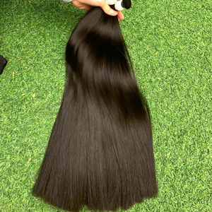 ผมต่อแบบ Remy จากธรรมชาติ #4ผมต่อแบบตรงลึกเป็นลอนผมบริสุทธิ์จำนวนมากสีดำย้อม - Product Image 2