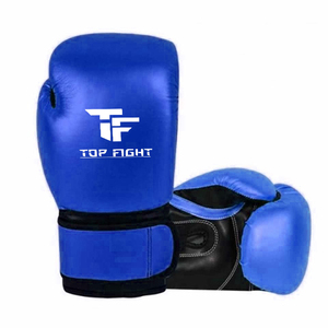 Gants de boxe en cuir PU de qualité supérieure, sangle de poignet réglable, design à doigts entiers, personnalisables pour les arts martiaux - Product Image 1