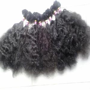 Bundles bouclés de cheveux humains indiens vierges bruts non transformés de qualité supérieure 100% | Extensions de cheveux de trame de machine noire naturelle approvisionnement en vrac - Product Image 2