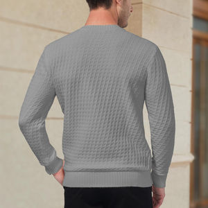 Jersey de moda para hombre, suéteres informales de punto, Otoño, teñido liso, resistente, de secado rápido, transpirable, de alta calidad a la venta - Product Image 2