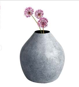 Florero de metal plateado galvanizado Floreros de tamaño mediano del mejor diseño Floreros decorativos de alta calidad - Product Image 5