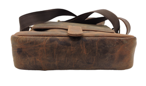 Bolso bandolera marrón vintage unisex de cuero genuino de cabra hecho a mano de oficina para uso diario informal - Product Image 5