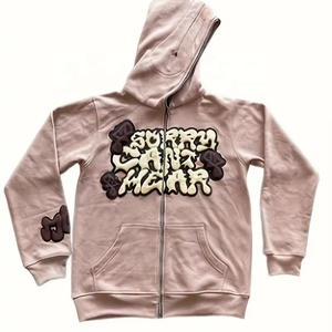 เสื้อฮู้ดสวมหัว400g ผ้าฟลีซเรียงรายสำหรับฤดูหนาวดีไซน์ตามสั่ง - Product Image 1