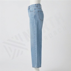 Baggy Style <b>Women's</b> Denim Cotton Custom Sizing <b>Elastic</b> <b>Waist</b> Mid <b>Waist</b> Type Winter Wear Customized Color Breathable Trousers - Product Image 3
