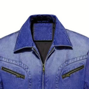 Veste en jean tendance de qualité supérieure pour la veste en jean chaude d'hiver pour hommes avec personnalisation de style vintage Veste en jean tendance - Product Image 3