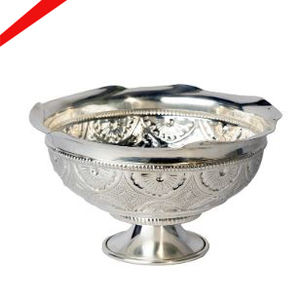 Tazón para Servir Chocolate con Acabado Plateado de Diseño Vintage 2026, Tazón Único para Servir Chocolate, Dulces y Galletas, Centro de Mesa Decorativo - Product Image 2