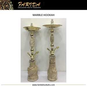 Cachimbas de mármol de estilo egipcio de lujo hechas a mano con elegante técnica de latón y laca - Product Image 6