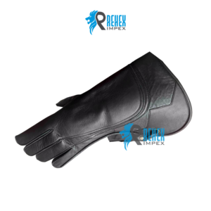 Gants de fauconnerie en cuir de vachette de qualité supérieure, triple épaisseur, résistants, pour la manipulation des oiseaux par Rehex Impex. - Product Image 4