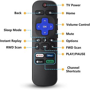 Télécommande Roku: compatible avec TCL, Hisense, Onn, Element, Westinghouse - Product Image 1