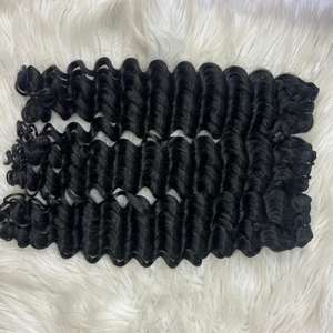 Onda de agua en máquina Cabello de trama doble 100% Cabello humano virgen no Remy Cabello crudo camboyano Un donante - Product Image 2