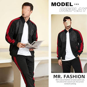 Conjunto deportivo de algodón moderno para hombre con franjas laterales, bordes acanalados y cintura elástica, subido por Dress Sports - Product Image 2