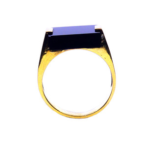 Everyday Wear Sterling Silver 925 Low MOQ Anillo de sello de piedras preciosas de ónix negro de Estilo Vintage clásico de alta calidad - Product Image 4
