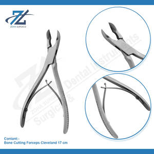 Forceps à os de Cleveland, manuel, en acier inoxydable, instrument dentaire professionnel, 17 cm, poignée ergonomique, certifié CE, Pakistan - Product Image 3