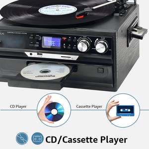 Hệ thống Hi-Fi Máy ghi âm cổ điển với 2 loa âm thanh nổi Máy nghe nhạc đa chức năng - Product Image 6