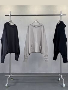 Otoño High Street mangas expuestas dedo Sudadera con capucha peso pesado lavado retro Sudadera con capucha de gran tamaño para hombres - Product Image 4