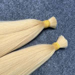 Cheveux humains bruts vietnamiens en vrac 613 tons blond clair sans enchevêtrement double extension de cheveux en vrac - Product Image 1