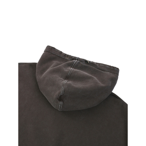 Sweat à capuche patchwork effet vieilli - 100% coton, lavage enzymatique, broderie 3D - Product Image 6