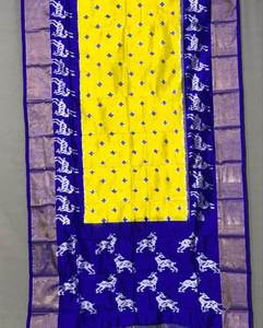 Tussar Seda Sarees Con Tejido Especial Zari Border - Product Image 4