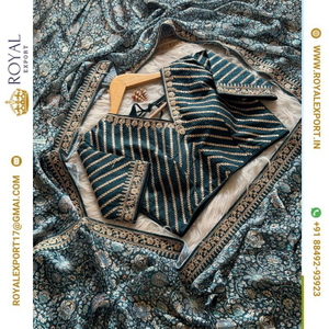 เสื้อเบลาส์ผ้าไหม banglori บางพิมพ์ลายดิจิทัลผ้าซาติน - Product Image 6