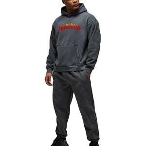 New Arrived 2025 100% Cotton Hoodie & Sweatpants Tracksuit Set for Men's Oversized Drop Shoulder Custom Printed Men's Tracksuit - Product Image 1