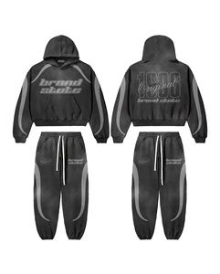 Sportswear's Gym Fitness Tech Fleece <b>Green</b> Color Training <b>Tracksuits</b> <b>Men</b> Two Piece Set Custom Printed Design Jogging Suit <b>Men</b> - Product Image 2