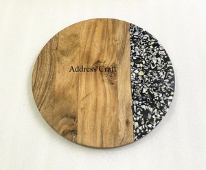 2025, superventas, bloques de cortar, tablas de cortar de queso redondas de madera ecológicas sostenibles, utensilios de cocina de mármol, tablas de queso - Product Image 1