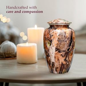 Handmade <b>Large</b> Adult Mosaic Aluminium Glass Cremation <b>Urn</b> Unique Funerals Supply With Individual Tiles Applied Burial - Product Image 5