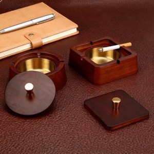 ที่เขี่ยบุหรี่ไม้ทำมือระดับพรีเมียม |   ที่เขี่ยบุหรี่ไม้เนื้อแข็งธรรมชาติสำหรับวางบนโต๊ะ - Product Image 3