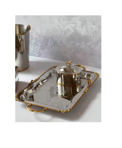 Decoración para fiesta de boda, juego de exhibición de mesa de postre de galletas Rectangular, bandejas para servir aperitivos y comida, Metal - Product Image 3