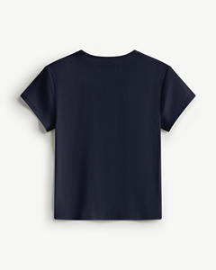 Camiseta Corta Informal de Alta Calidad para Mujer, Transpirable, de Secado Rápido, de Spandex/Algodón, Corte Regular, para Verano, por Routine Vietnam - Product Image 2
