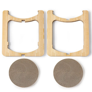 Dual Layer Cat Scratch Post <b>Squeak</b> <b>Toy</b> for <b>Pet</b> Cats Durable Double-Thickness CardboardScratcher - Product Image 2