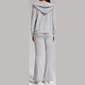 Ensemble de survêtement de haute qualité imprimé pour femmes grande taille, personnalisé, 2 pièces, sweat à capuche zippé, pantalon évasé, survêtement de sport, streetwear, jogging - Product Image 2