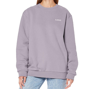 Sweat-shirts à col rond à épaules tombantes personnalisés de haute qualité, surdimensionnés, respirants, couleur unie, sweat-shirt pour femmes, prix bas 2026 - Product Image 5
