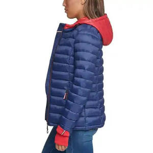 Femmes couleur personnalisée à manches longues hiver doudoune imperméable Polyester Nylon respirant manteaux broderie lettre décoration - Product Image 5