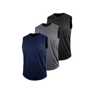 เสื้อกล้ามผู้ชายคอกลมผ้าฝ้ายนุ่มใส่ออกกำลังกาย - Product Image 2