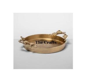 Plateau de service en aluminium de la plus grande qualité avec poignée design pour hôtel et restaurant Plateau de service décoratif - Product Image 3