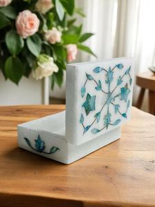 Premium Quality <b>White</b> Marble Jewelry <b>Box</b> Stylish Storage for Personal Accessories & Trinkets with Custom Packaging - Product Image 3