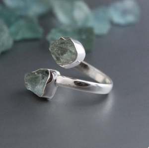 Anillo de Piedra Preciosa de Aguamarina Natural en Plata de Ley 925 con Engaste de Bisel, Regalo para Bodas y Fiestas, Joyería Hecha a Medida, Venta al por Mayor - Product Image 3