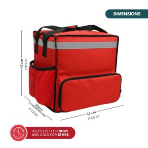 Mochila Expandible Aislada de Poliéster para Entrega de Alimentos, Impermeable y Fácil de Transportar, Gran Capacidad de 20L - Product Image 4