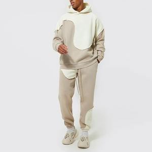 Ensemble de survêtements deux pièces surdimensionné à capuche pour hommes vente en gros prix de nouveaux survêtements d'hiver avec logo personnalisé pour hommes - Product Image 1