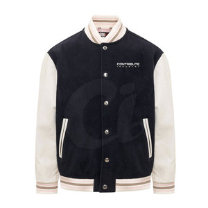 Nouvelle arrivée, veste d'hiver pour homme à lettres, utilisation en extérieur, meilleure qualité, couleur personnalisée, taille, col montant, logo frontal, polaire écologique - Product Image 1