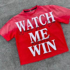 Hombres 2024 Ropa Fitness O Cuello Diseño personalizado Impreso Camiseta Oversized Vintage Wash Camisetas - Product Image 5