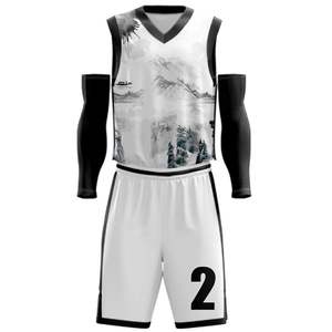 เสื้อบาสเก็ตบอลพิมพ์ซับลิเมชัน2023แห้งเร็วเครื่องแบบผู้ใหญ่ใส่สบายระบายอากาศไซส์ใหญ่พิเศษ - Product Image 1