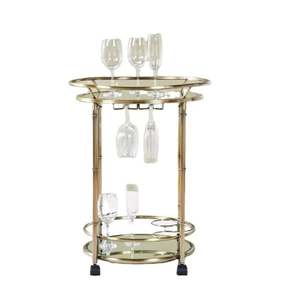 Chariot de service de luxe décoratif à 2 niveaux de haute qualité pour les hôtels et les restaurants à domicile dans un design unique - Product Image 1