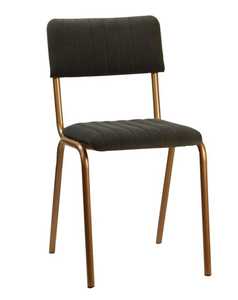 Chaise en métal de style loft industriel, faite à la main, pour l'extérieur/l'intérieur, chaise de salle à manger, acier thermolaqué, mobilier de jardin et de terrasse - Product Image 2